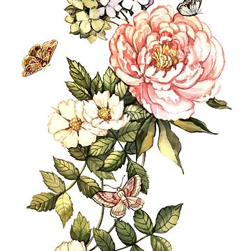 Artwork thumbnail, Watercolor vintage floral motifs by Anutina