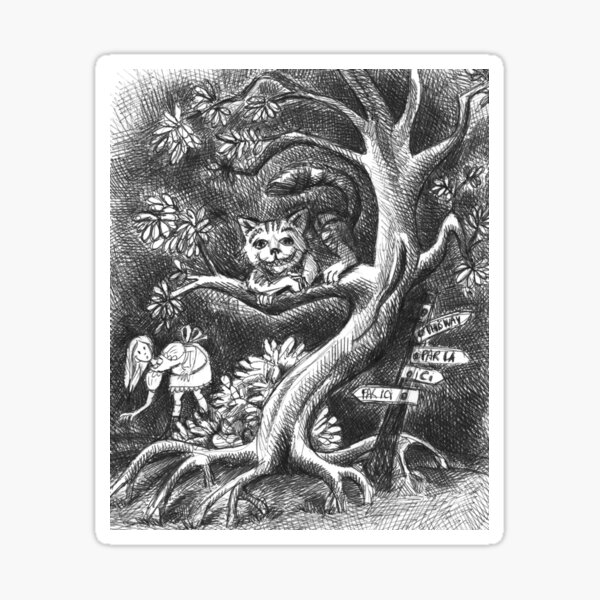 The Cheshire cat Sticker