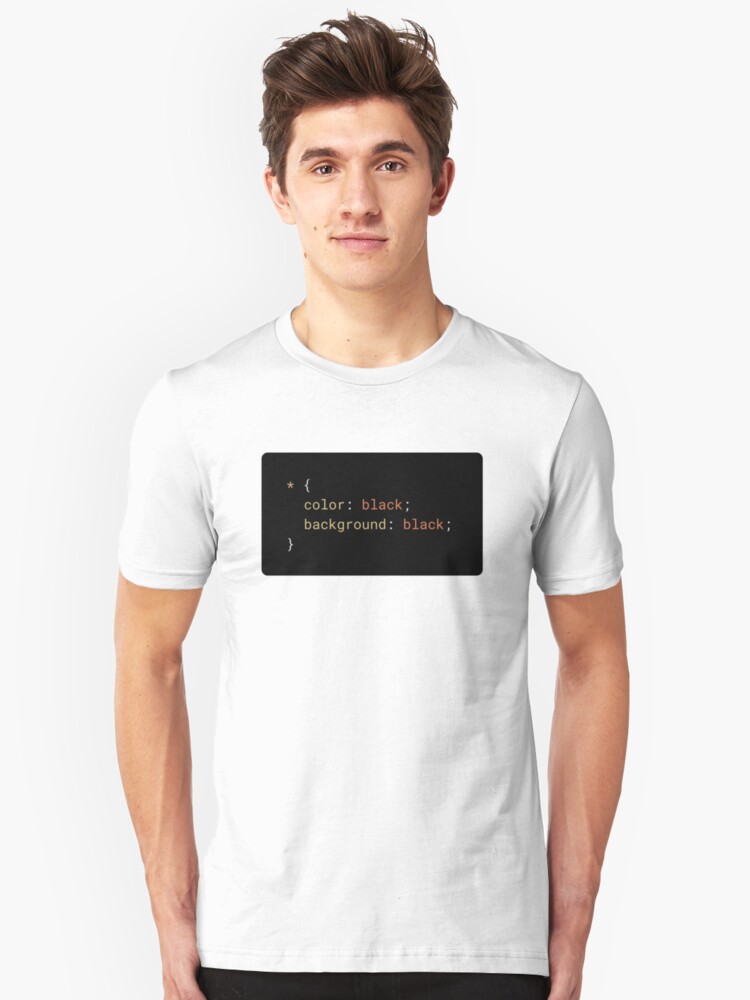 Alternate view of CSS - Everything Black (with background) Slim Fit T-Shirt