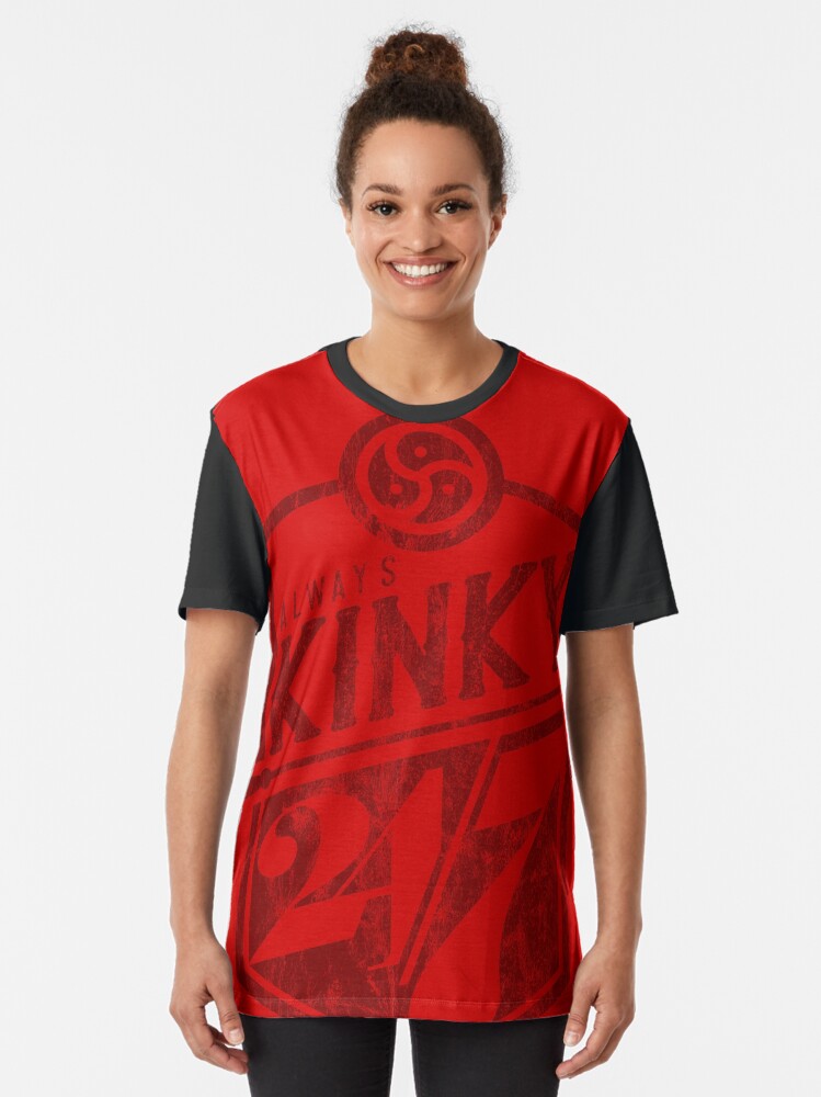 Alternate view of Always Kinky 24/7 - Red Graphic T-Shirt