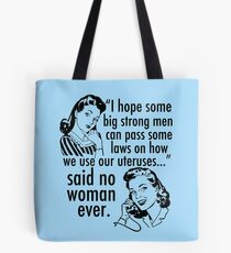 Pro Choice Vintage Humor Cartoon Tote Bag
