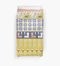 Modèle de pull de Noël en alpaga Housse de couette
