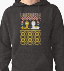 Alpaca Christmas Sweater Pattern Pullover Hoodie
