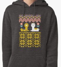 Alpaca Christmas Sweater Pattern Pullover Hoodie