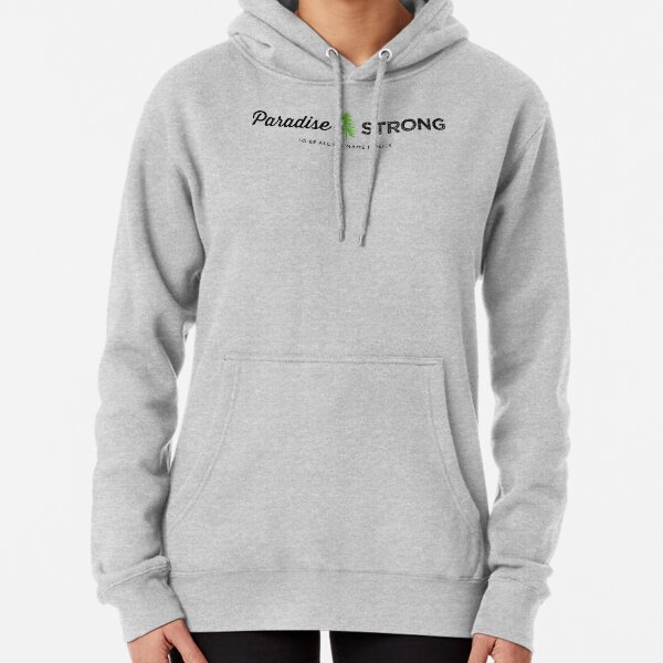 Paradise Strong Horizontal Black Pullover Hoodie