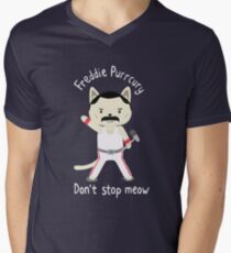 Ne pas arrêter de miaou! Mignon chat freddie T-shirt col V homme