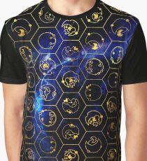 Time Lord Alphabet (blue) Graphic T-Shirt