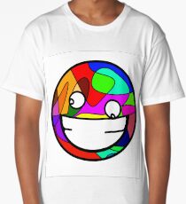 crazy face vegan cat Long T-Shirt
