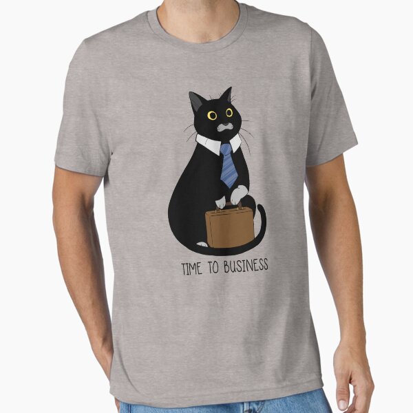 Black Business Cat Kitten With Yellow Tie T-Shirt Tee Tshirt Black Business Cat Kitten With Yellow Tie T-Shirt Tee Tshirt
