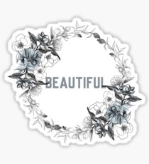 Beautiful - Flower Wreath Sticker