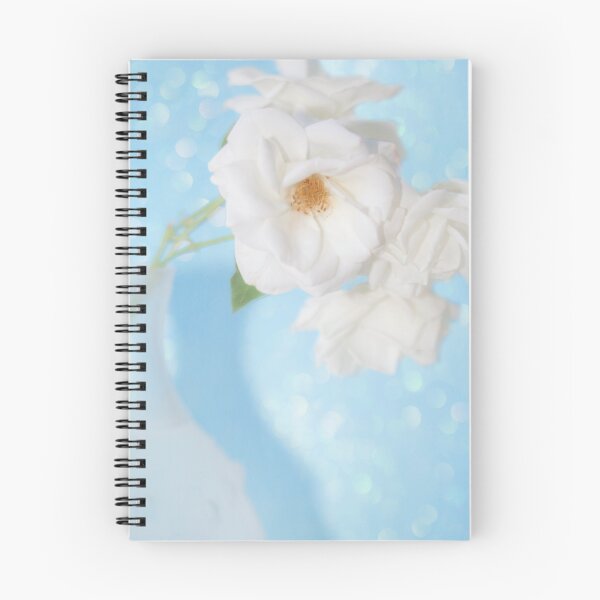 Item preview, "Whispery White Roses on Blue" designed and sold by Susan Gary.