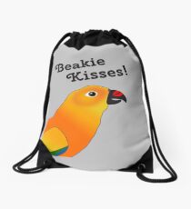 Beakie Kisses Sun Conure Parrot Cute Drawstring Bag