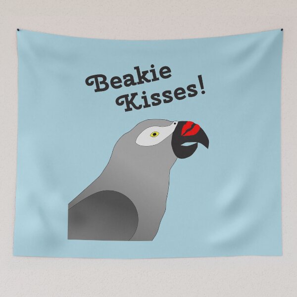 Item preview, Beakie Kisses African Grey Parrot  designed and sold by einsteinparrot.