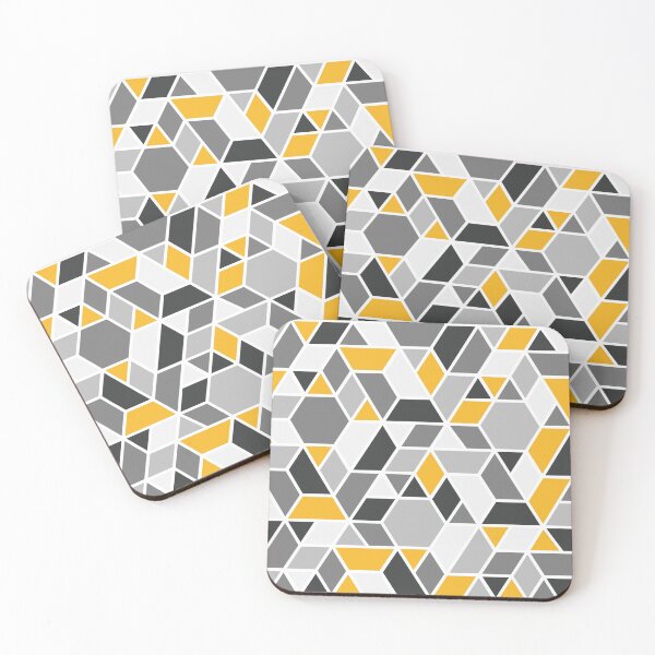 Item preview, Abstract Geo - Yellow & Grey designed and sold by Blue-Banana.