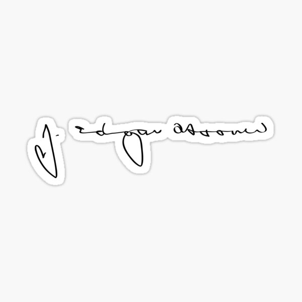 J Edgar Signature Sticker