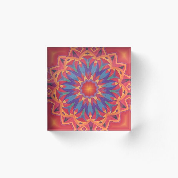 Melons Sliced Fruit and Juice Fall Into Winter Design by Green Bee Mee Acrylic Block
