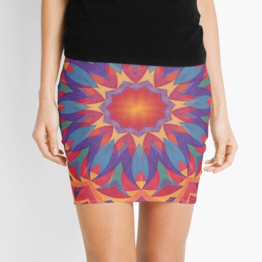 Melons Sliced Fruit and Juice Fall Into Winter Design by Green Bee Mee Mini Skirt