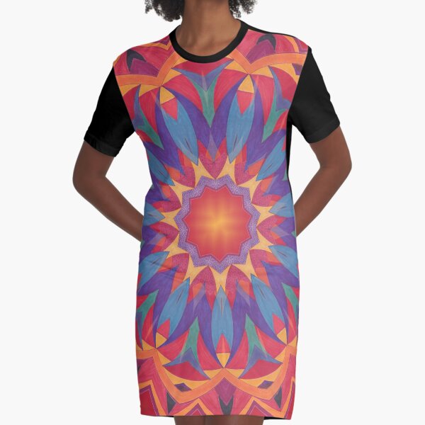 Melons Sliced Fruit and Juice Fall Into Winter Design by Green Bee Mee Graphic T-Shirt Dress
