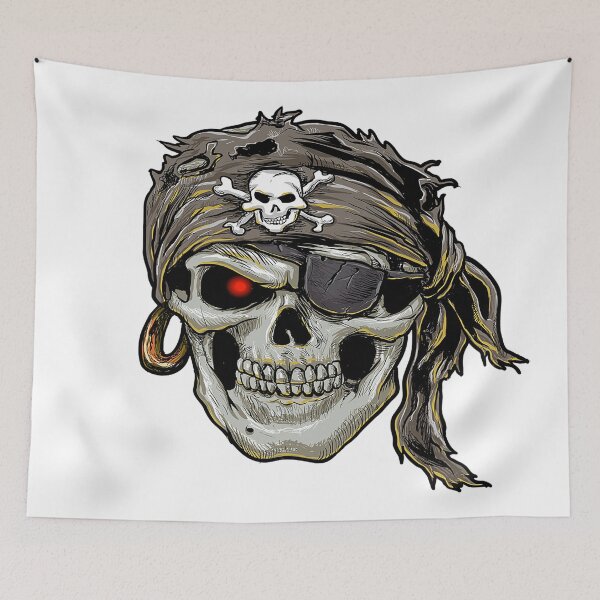 Item preview, Evil Pirate Skull designed and sold by leen12 Art Designs Prints.