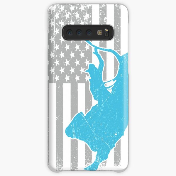 Bull Riding Distressed US American Flag - Rodeo Bullrider Lover Samsung Galaxy Snap Case