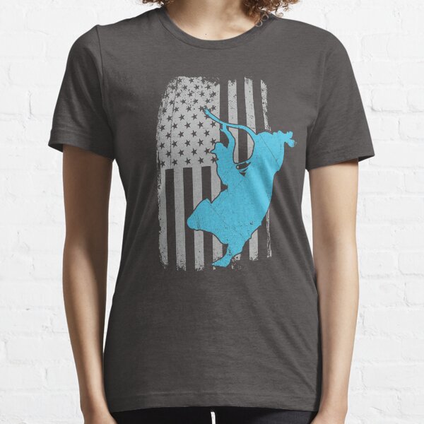 Bull Riding Distressed US American Flag - Rodeo Bullrider Lover Essential T-Shirt