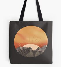 Sunset over mountains Tote Bag