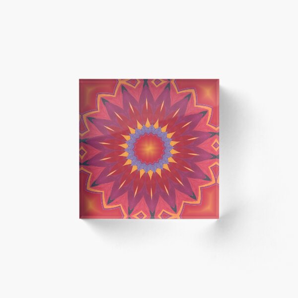 Melon and Fruit Juice Mix Fall Into Winter Design of Green Bee Mee Acrylic Block