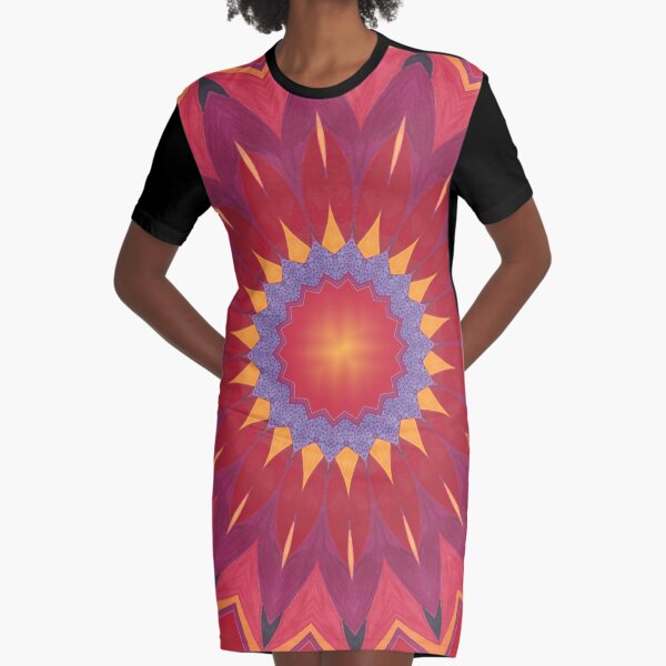 Melon and Fruit Juice Mix Fall Into Winter Design of Green Bee Mee Graphic T-Shirt Dress