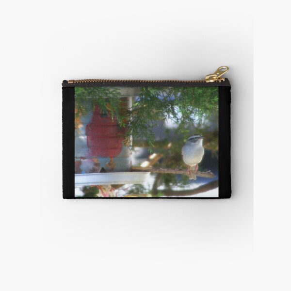 Item preview, Li'l Bird Rests on Birdfeeder designed and sold by kristalcurt.