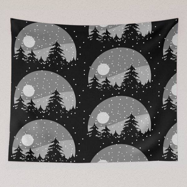 Item preview, Winter forest in the night designed and sold by Kisho.