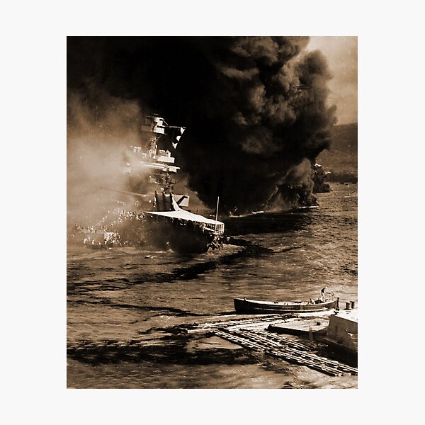 USS California Pearl Harbor Photographic Print