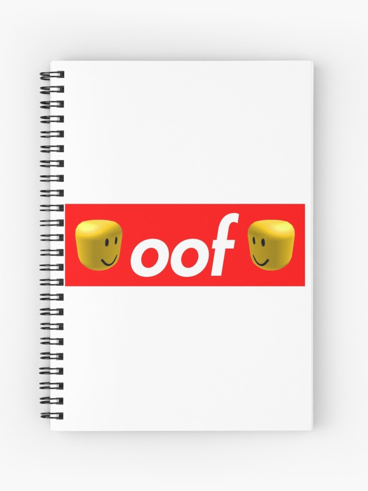 Roblox Oof Spiral Notebook By Hypetype Redbubble - red roblox oof