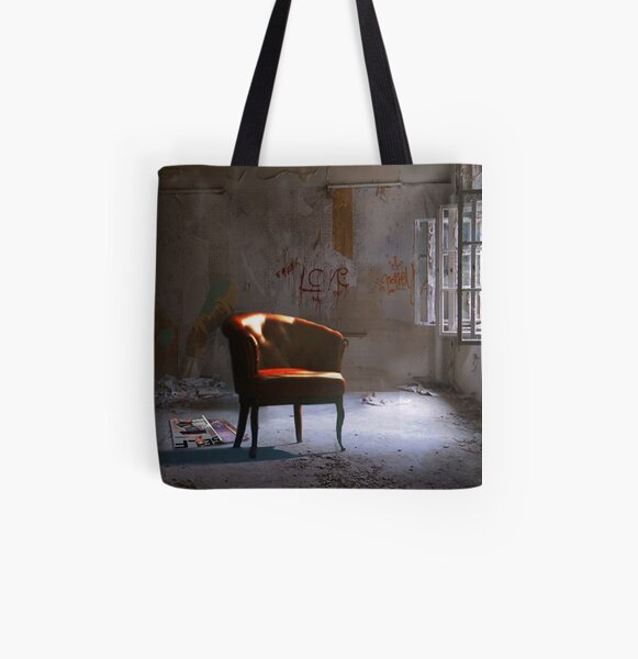 Red Chair in a Waiting Room All Over Print Tote Bag