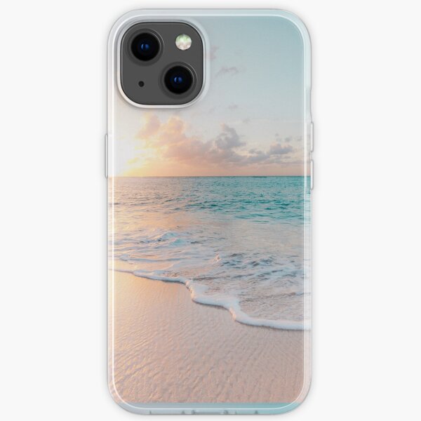 Tropical Clear Ocean Sunset iPhone Soft Case