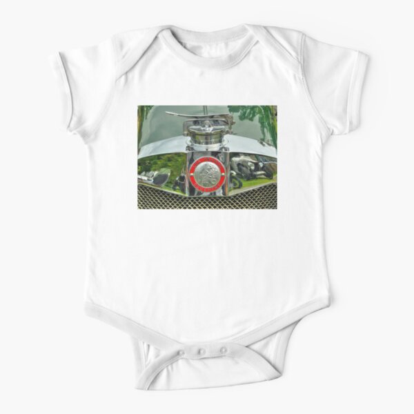 Lea Francis Radiator Cap Monochrome Baby One Piece By Catchavista Redbubble