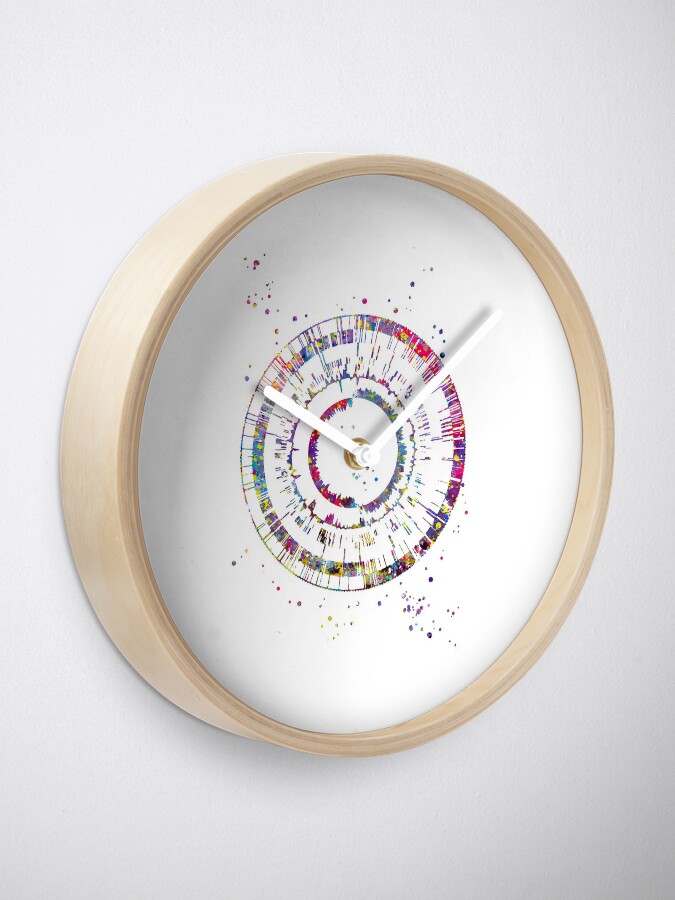 Alternate view of Genomics, science, science art, DNA, DNA print, watercolor DNA Clock
