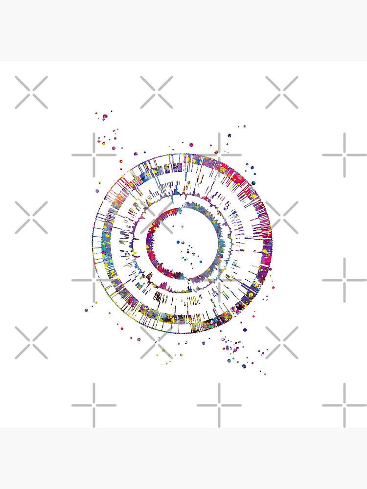 Genomics, science, science art, DNA, DNA print, watercolor DNA by Rosaliartbook