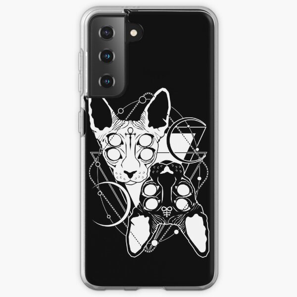 Sphynx cats with ankh and Leviathan cross symbols Samsung Galaxy Soft Case