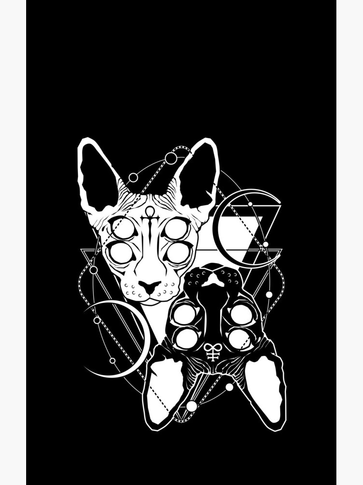 Sphynx cats with ankh and Leviathan cross symbols by VonKowen
