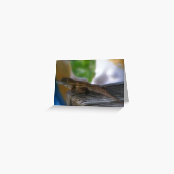 Lizard Near Kissing Couple Greeting Card