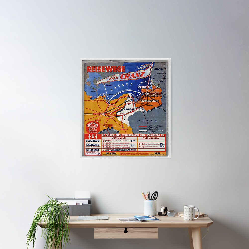 Ostpreussen...Reisewege Nach Cranz an die Ostsee Poster