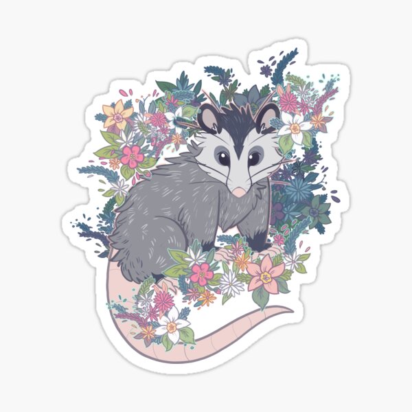 Item preview, Possum with flowers designed and sold by HenryJDoe.