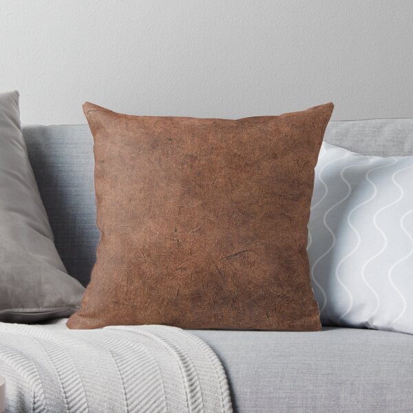 Scratched cork texture surface Throw Pillow
