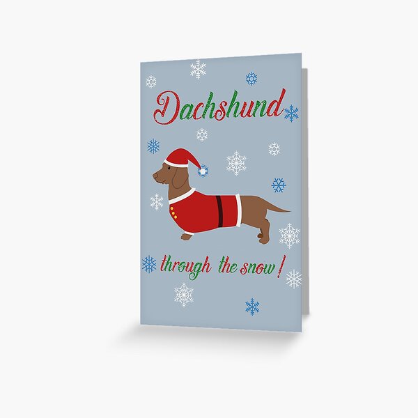 Artikel-Vorschau von Dachschund durch den Schnee - Santa, designt und verkauft von RebeccaMcGoran.