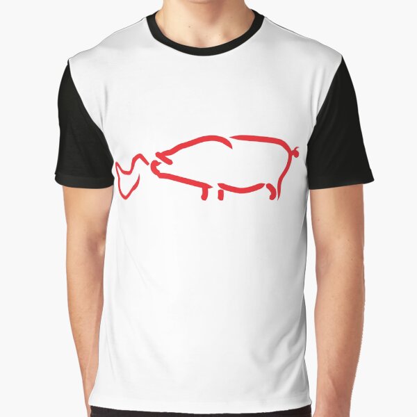 Pigs & Chicks - a love story in Red Graphic T-Shirt