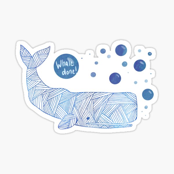 Zigzag Sperm Whale Sticker