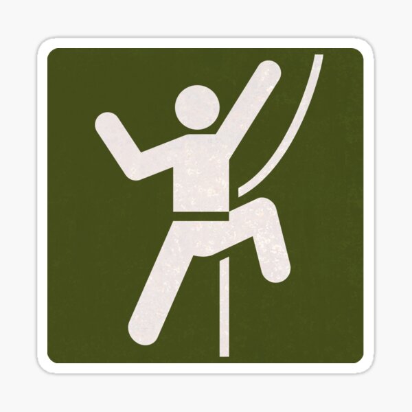 Outdoor Recreational Sign Traditional Rock Climbing Sticker