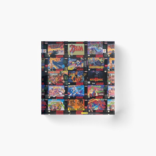 Retro Gaming boxes Acrylic Block