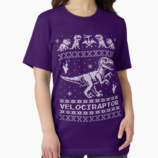 Velociraptor Winter Holiday Sweater Essential T-Shirt