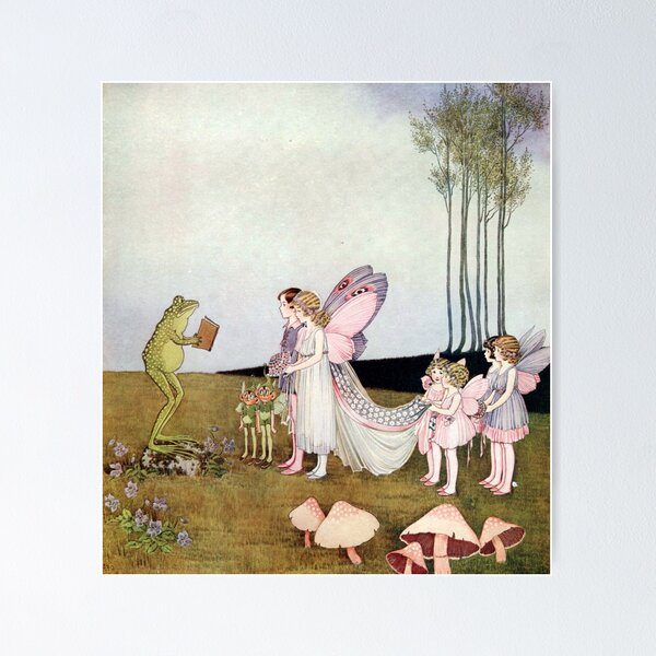 Vista previa del artículo con la obra «Boda de hadas - Ida Rentoul Outhwaite», diseñado y vendido por forgottenbeauty.